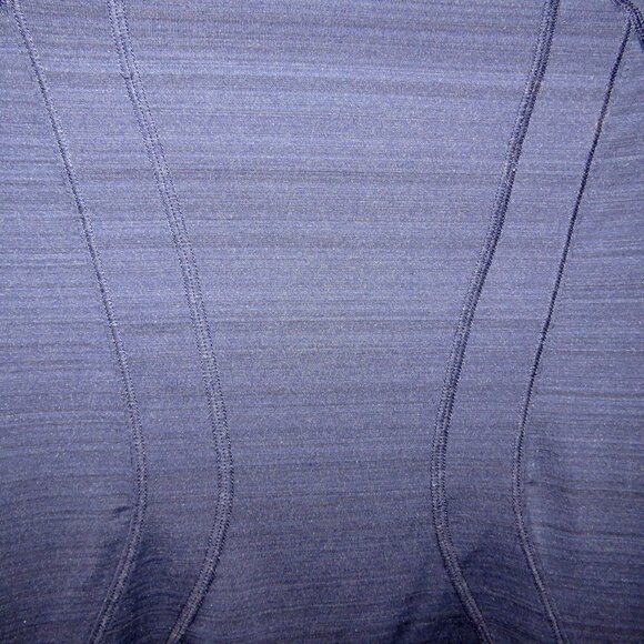 Athleta Sz XXS Heathered Blue Full Zip Mockneck Performance Jacket Thumbholes - Picture 13 of 16